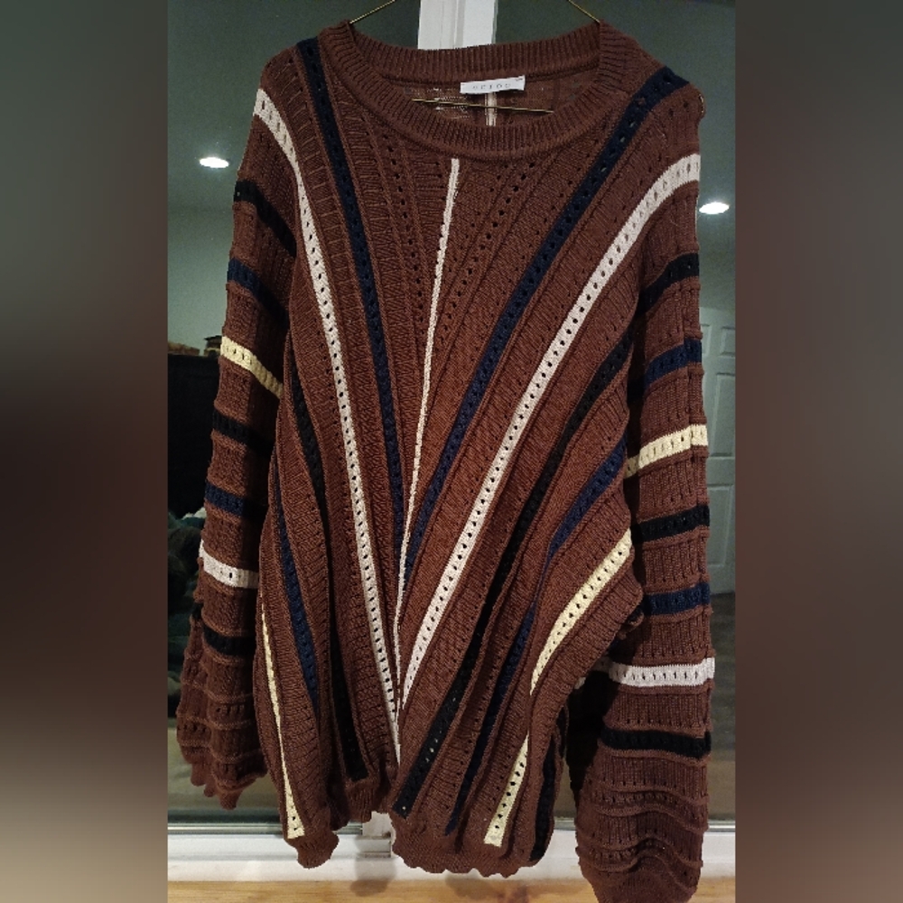 Brown Striped Sweater